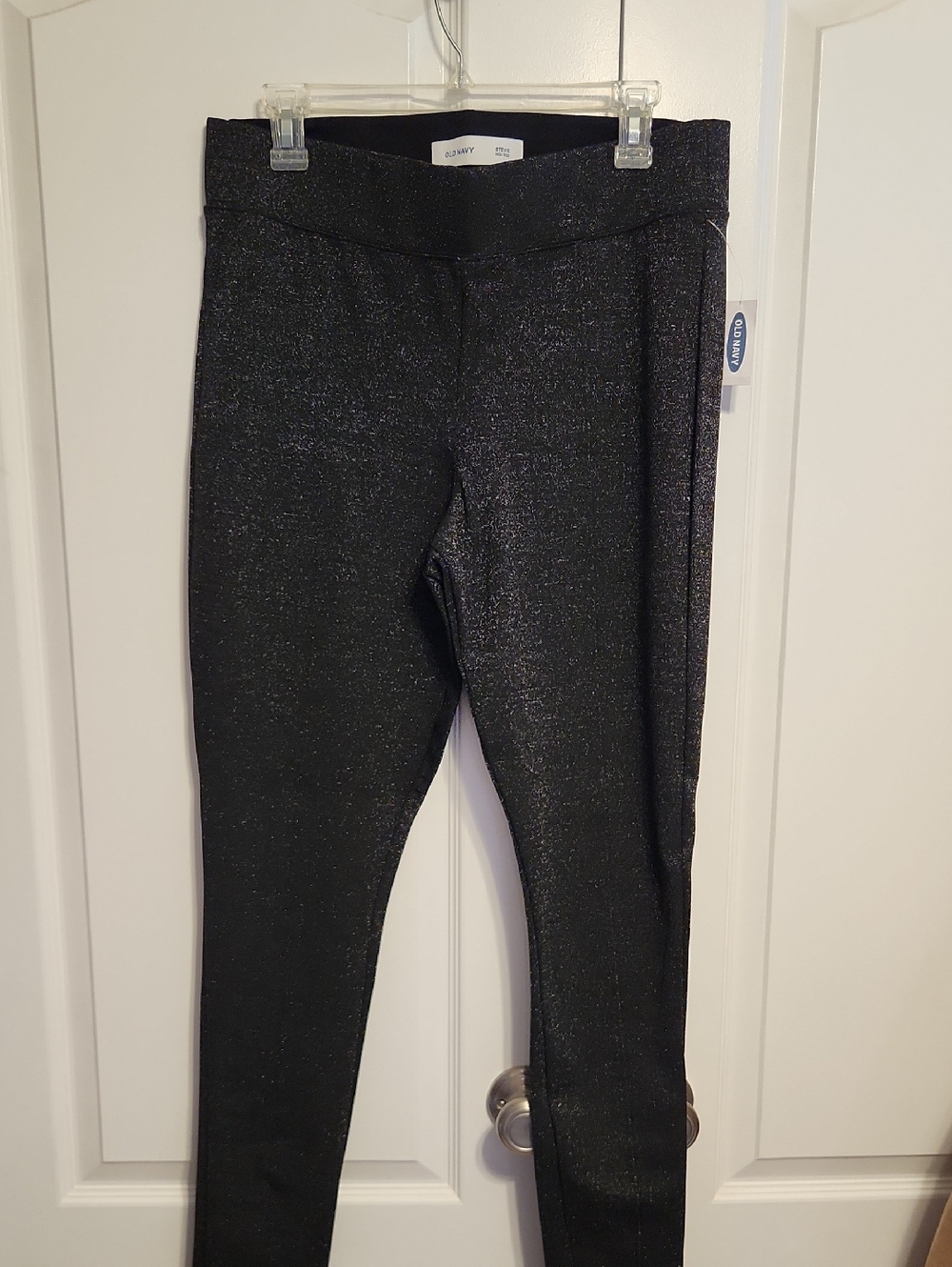 Old Navy Black Metallic Sparkle Leggings